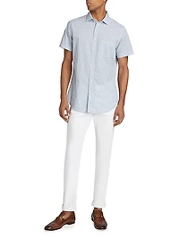 Glenariffe Geometric Cotton Short-Sleeve Shirt