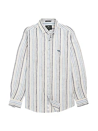 Gimmerburn Striped Linen Slim-Fit Shirt