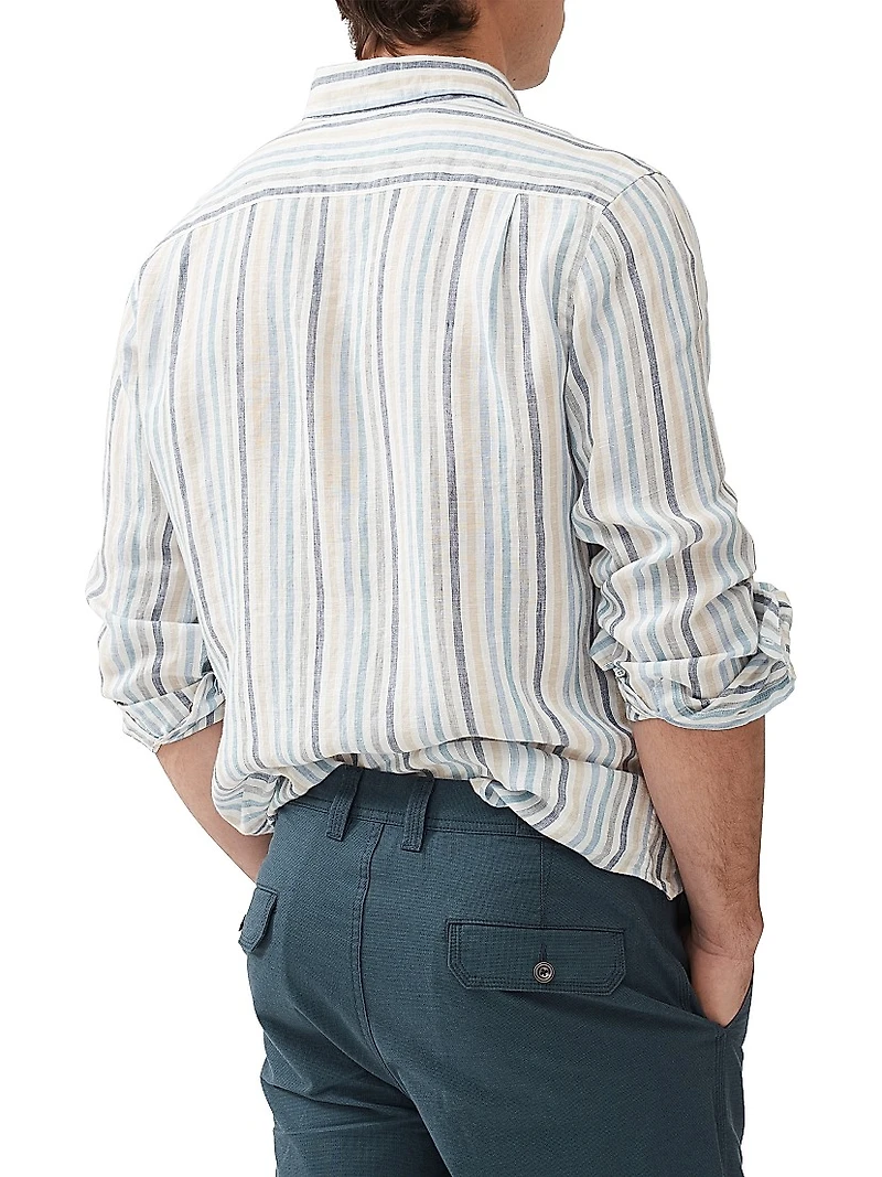 Gimmerburn Striped Linen Slim-Fit Shirt