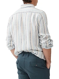 Gimmerburn Striped Linen Slim-Fit Shirt