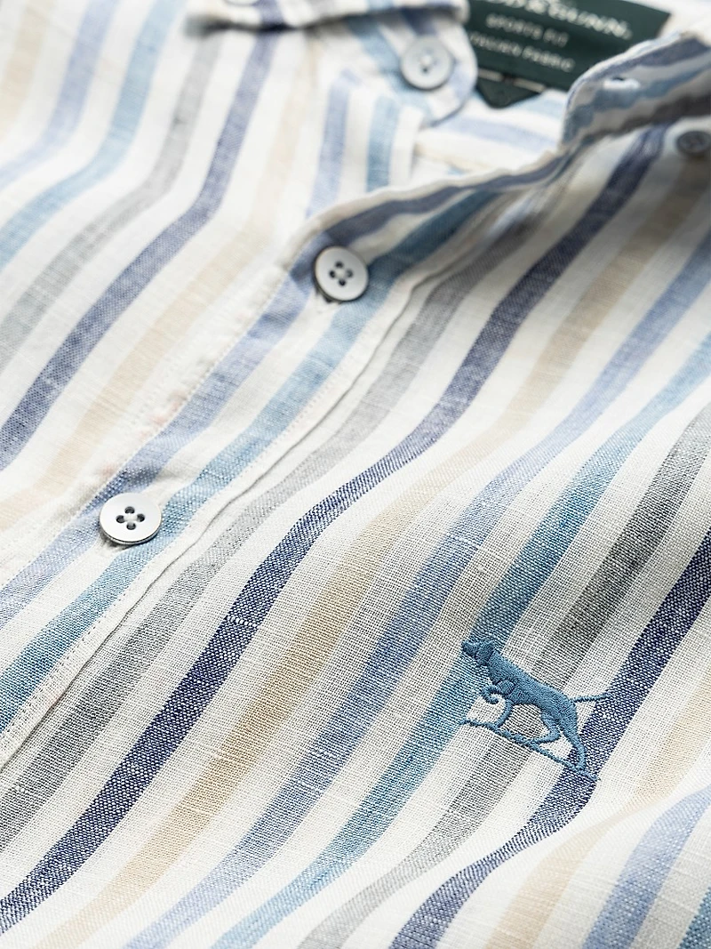 Gimmerburn Striped Linen Slim-Fit Shirt