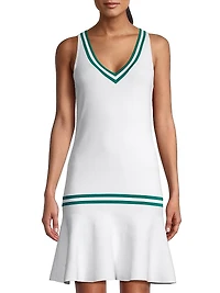 Sweater Drop Waist Tennis Dress