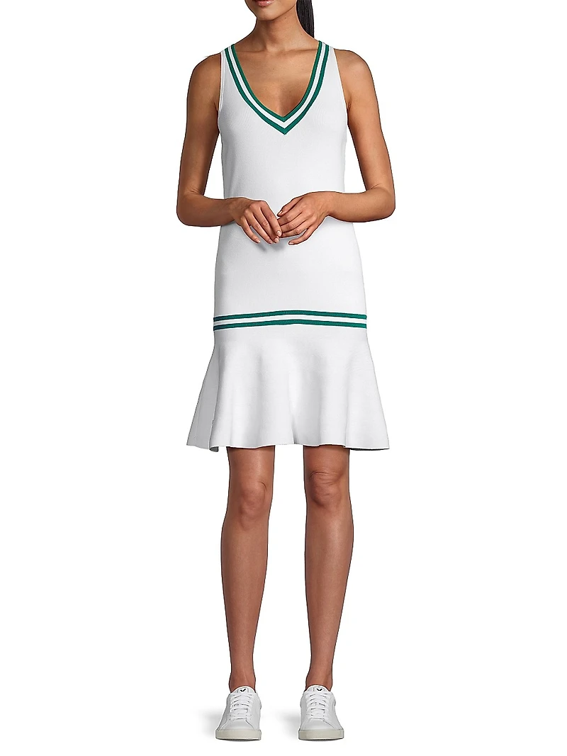 Sweater Drop Waist Tennis Dress