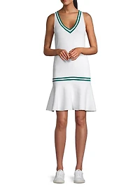 Sweater Drop Waist Tennis Dress