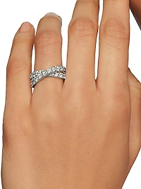 DY Crossover Band Ring Platinum
