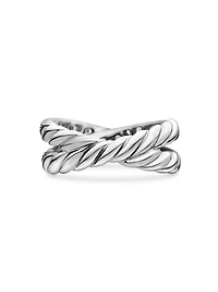 DY Crossover Band Ring Platinum