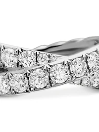 DY Crossover Band Ring Platinum