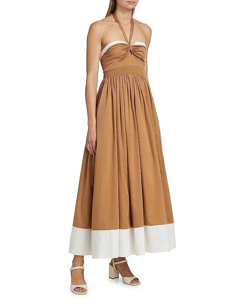 Beatrix Sweetheart Tie-Neck Maxi Dress