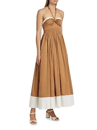 Beatrix Sweetheart Tie-Neck Maxi Dress