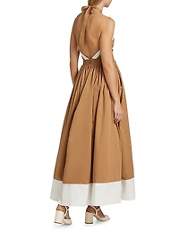 Beatrix Sweetheart Tie-Neck Maxi Dress