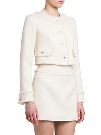 Wool-Blend Tweed Cropped Jacket