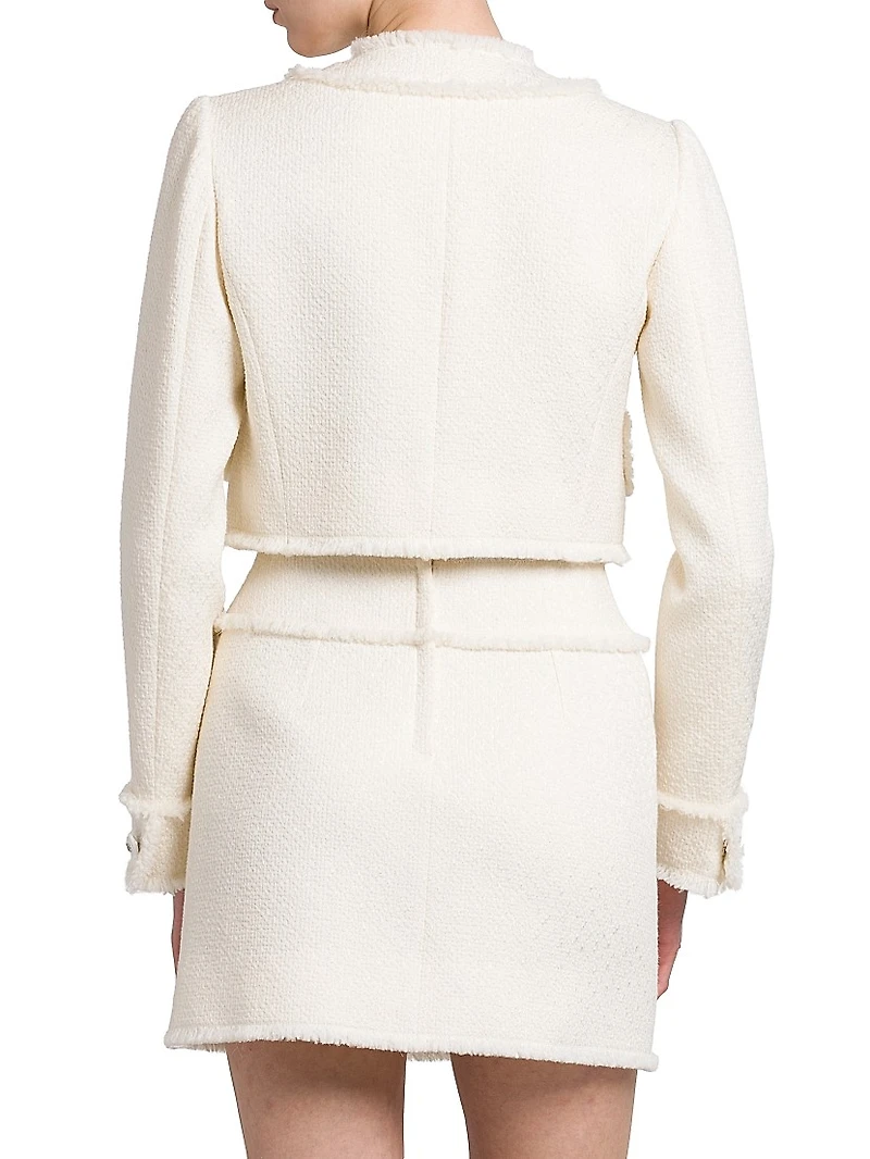 Wool-Blend Tweed Cropped Jacket