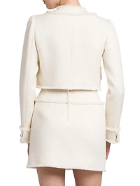 Wool-Blend Tweed Cropped Jacket
