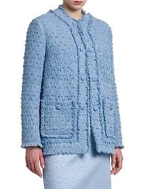 Wool-Blend Double-Pocket Tweed Jacket