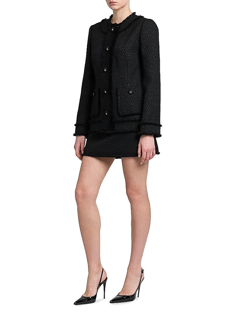Wool-Blend Tweed Jacket
