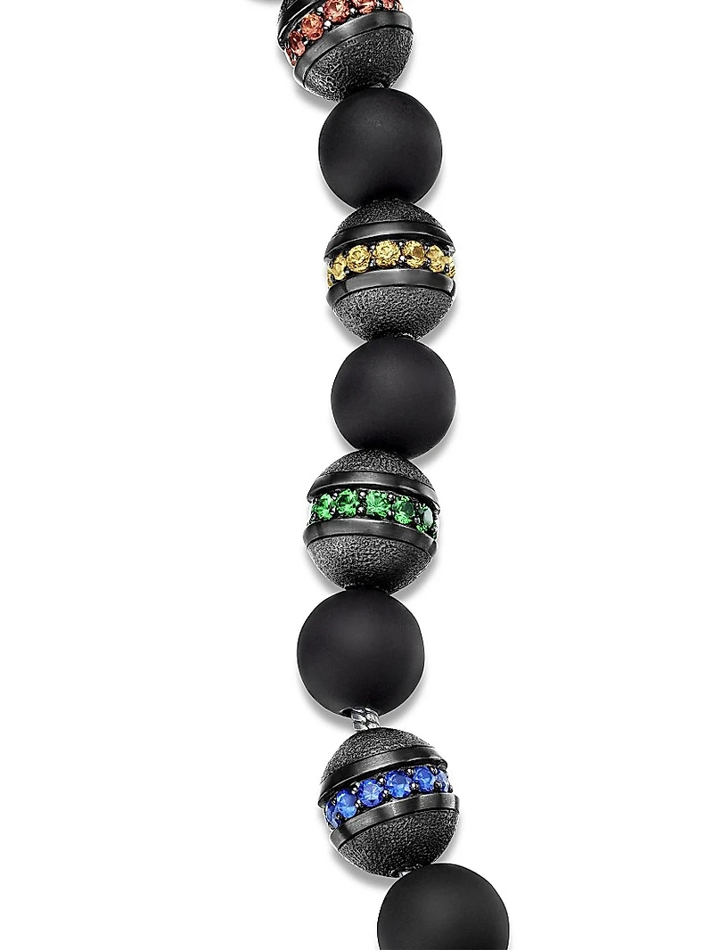 Spiritual Beads Rainbow Bracelet in Sterling Silver