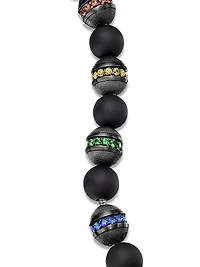 Spiritual Beads Rainbow Bracelet in Sterling Silver