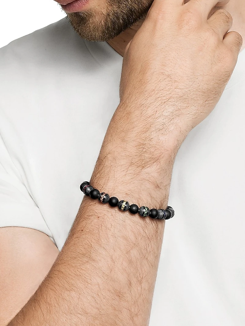 Spiritual Beads Rainbow Bracelet in Sterling Silver