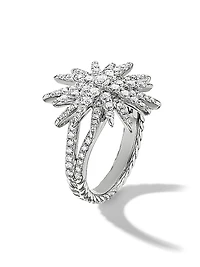 Starburst Ring in 18K White Gold