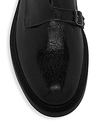 Leather Double-Monk-Strap Shoes
