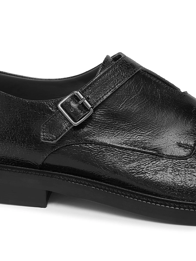 Leather Double-Monk-Strap Shoes