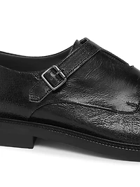 Leather Double-Monk-Strap Shoes