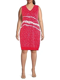 Abstract Knit Shift Dress