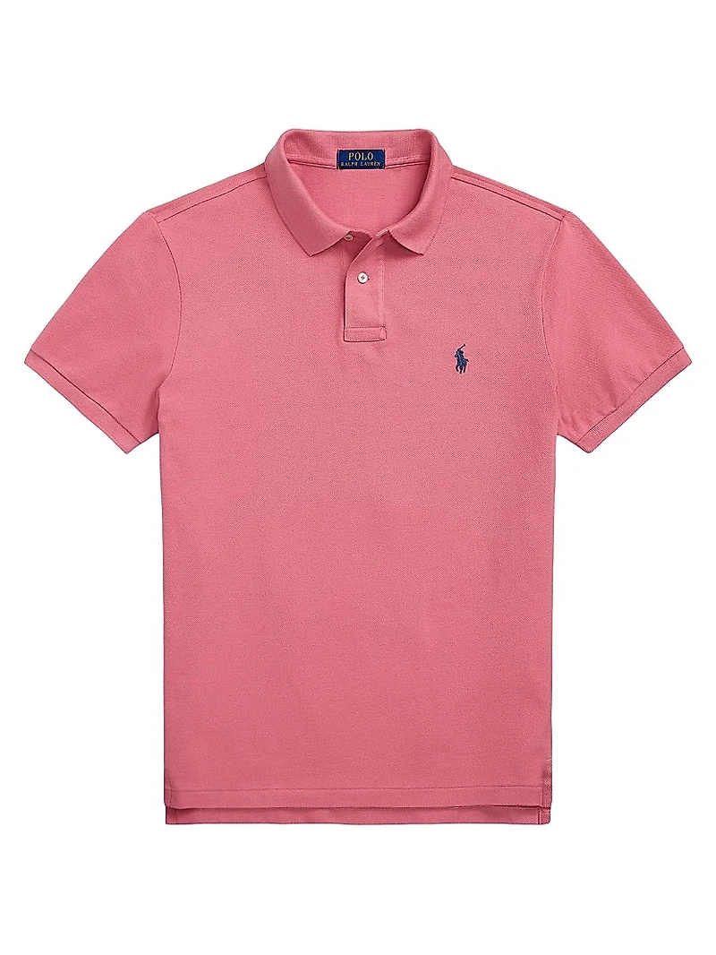 Basic Mesh Knit Polo Shirt