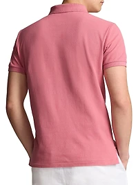 Basic Mesh Knit Polo Shirt