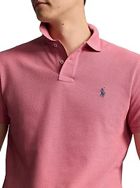 Basic Mesh Knit Polo Shirt