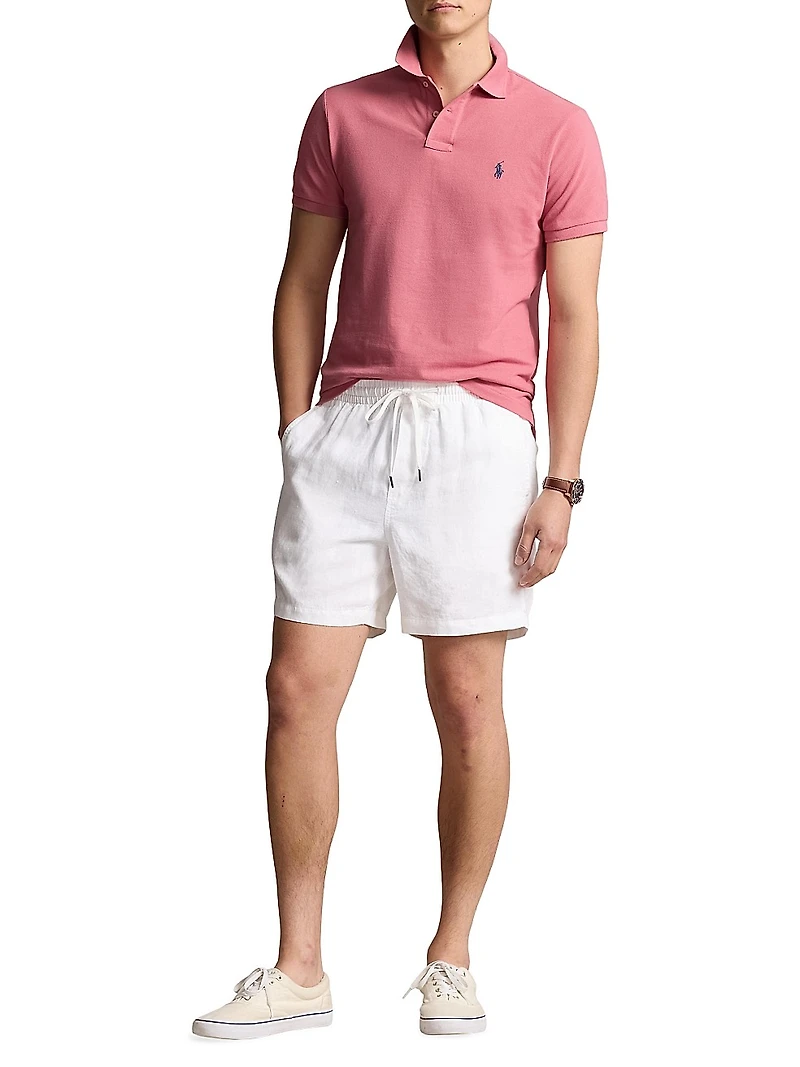 Basic Mesh Knit Polo Shirt