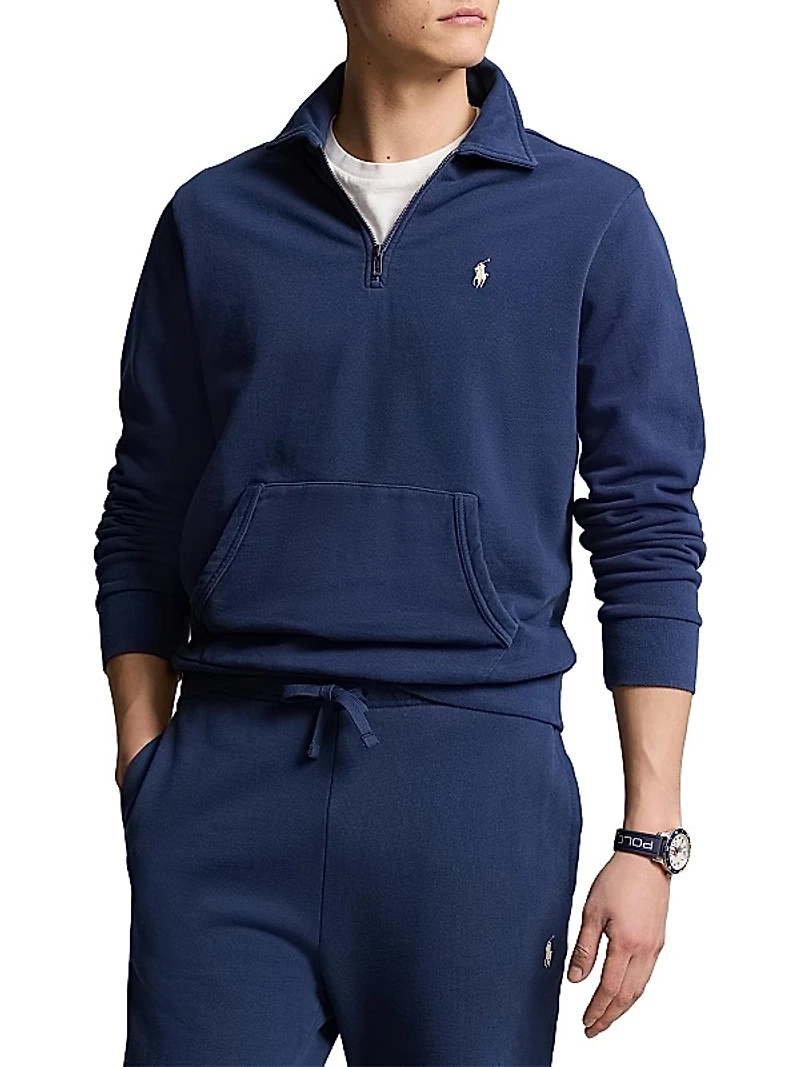 Loopback Terry Half-Zip Pullover