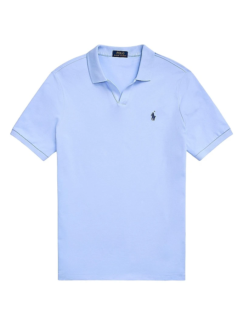 Stretch Mesh Johnny Collar Polo Shirt