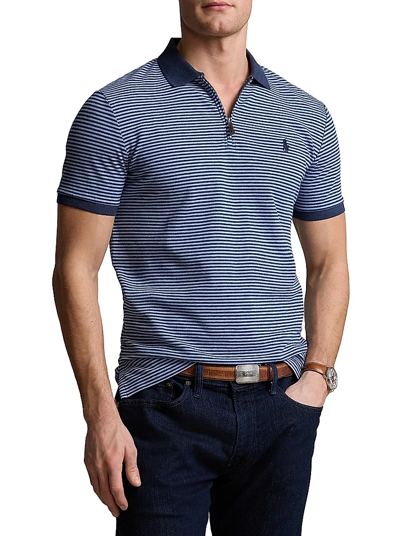 Stretch-Mesh Polo Shirt