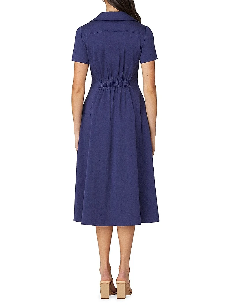 Ashland Cotton Surplice Midi-Dress