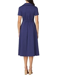 Ashland Cotton Surplice Midi-Dress