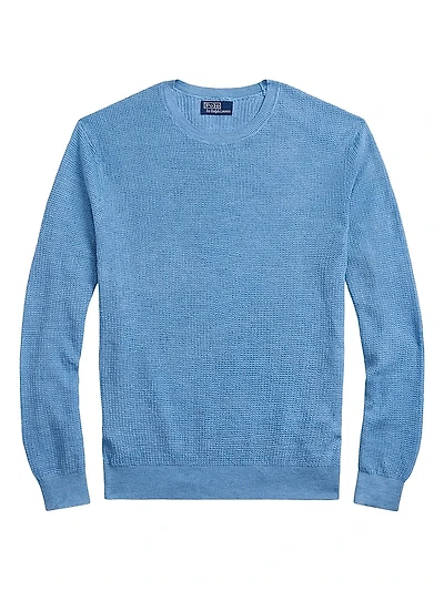 Linen Knit Crewneck Sweater