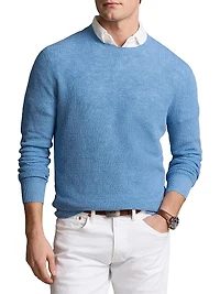 Linen Knit Crewneck Sweater
