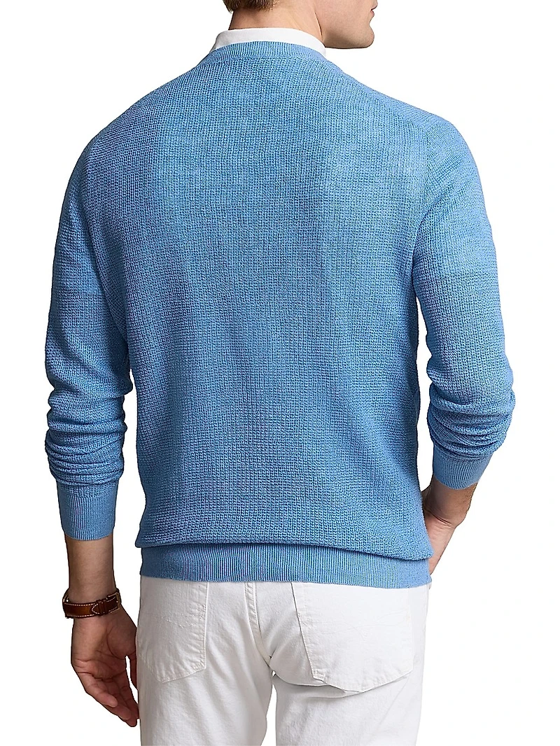 Linen Knit Crewneck Sweater