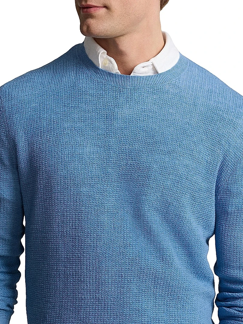 Linen Knit Crewneck Sweater
