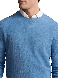 Linen Knit Crewneck Sweater