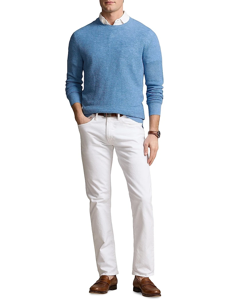 Linen Knit Crewneck Sweater