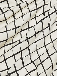 Didi Grid Silk-Blend Gathered Midi-Dress