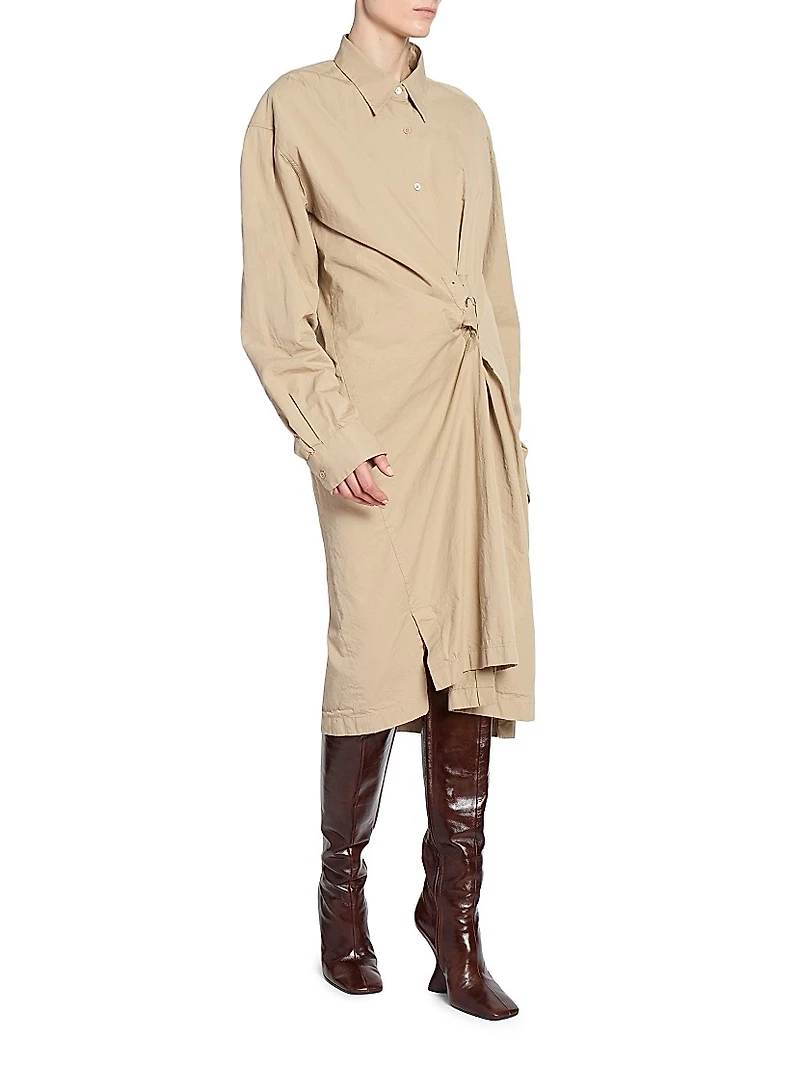 Delicks Cotton Gathered Shirtdress