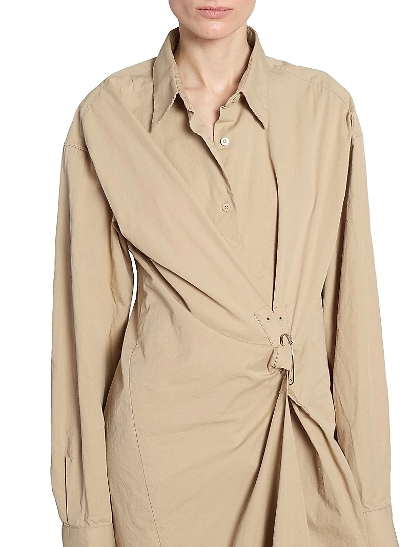 Delicks Cotton Gathered Shirtdress