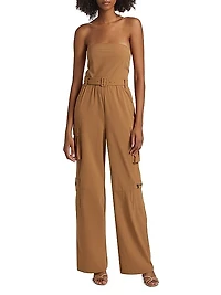 Sachiko Strapless Cargo Jumpsuit