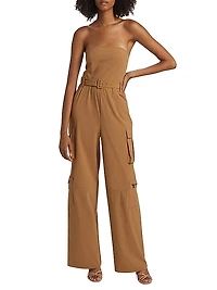 Sachiko Strapless Cargo Jumpsuit