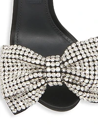 100MM Crystal-Embellished Bow Sandals