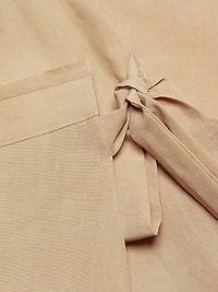 Asymmetric Wrap Midi-Skirt
