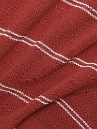 Striped Pique Cotton Polo Tee